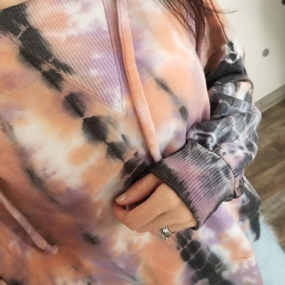 Last1️⃣🆕Blossom Ultra Soft Tie Dye Hoodie Top - Picture 7 of 11